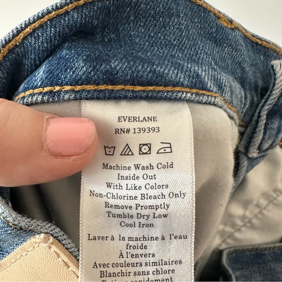 Everlane (28R) The Way High Barrel Medium Wash Denim Blue Organic Cotton Jeans - Picture 15 of 15